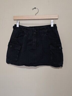 Brandy Melville Black Cargo Mini Skirt